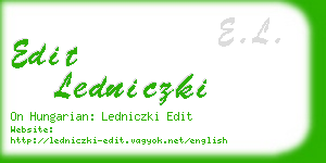 edit ledniczki business card